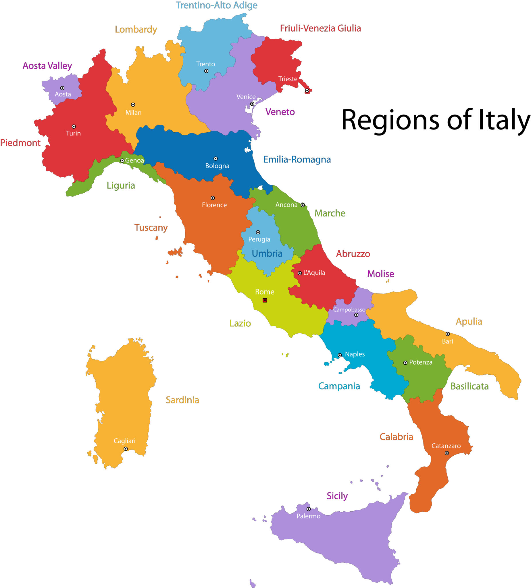 Regional Map Of Italy 1848x2048 
